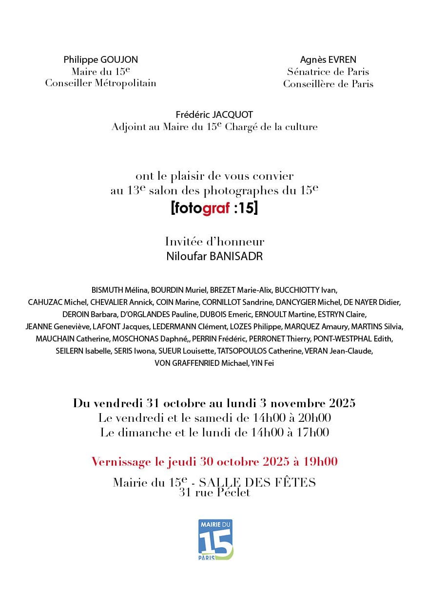 Exposition · 13e Salon des photographes du 15e, Paris